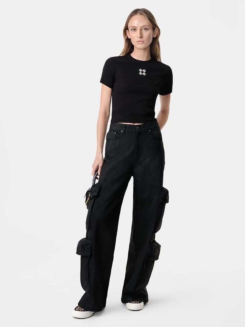 WOMEN - WOMEN'S MA QUAD BABY TEE Black