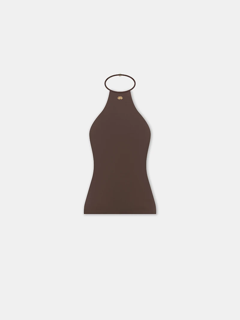 WOMEN - WOMEN'S HALTER TOP Walnut Brown