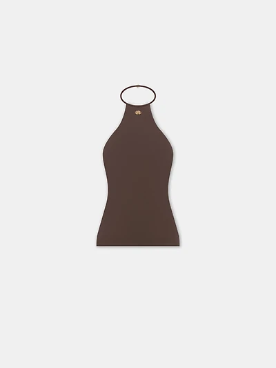 WOMEN - WOMEN'S HALTER TOP Walnut Brown