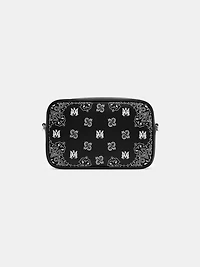 BANDANA EMBROIDERED CAMERA CASE - Black