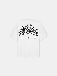 BONES STACKED TEE - White