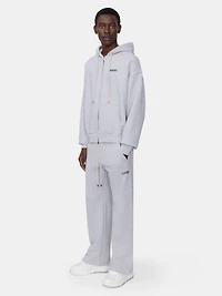 RELAXED ZIP UP HOODIE - HEATHER GREY