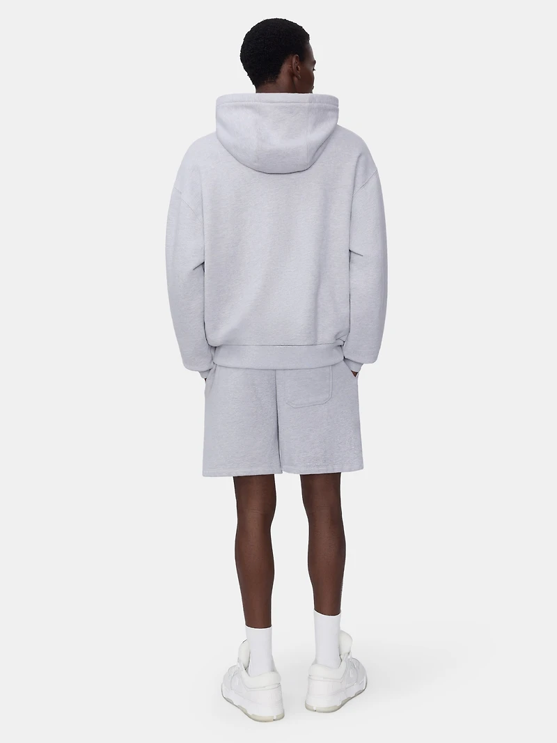 RELAXED PULL ON SWEATSHORT - HEATHER GREY