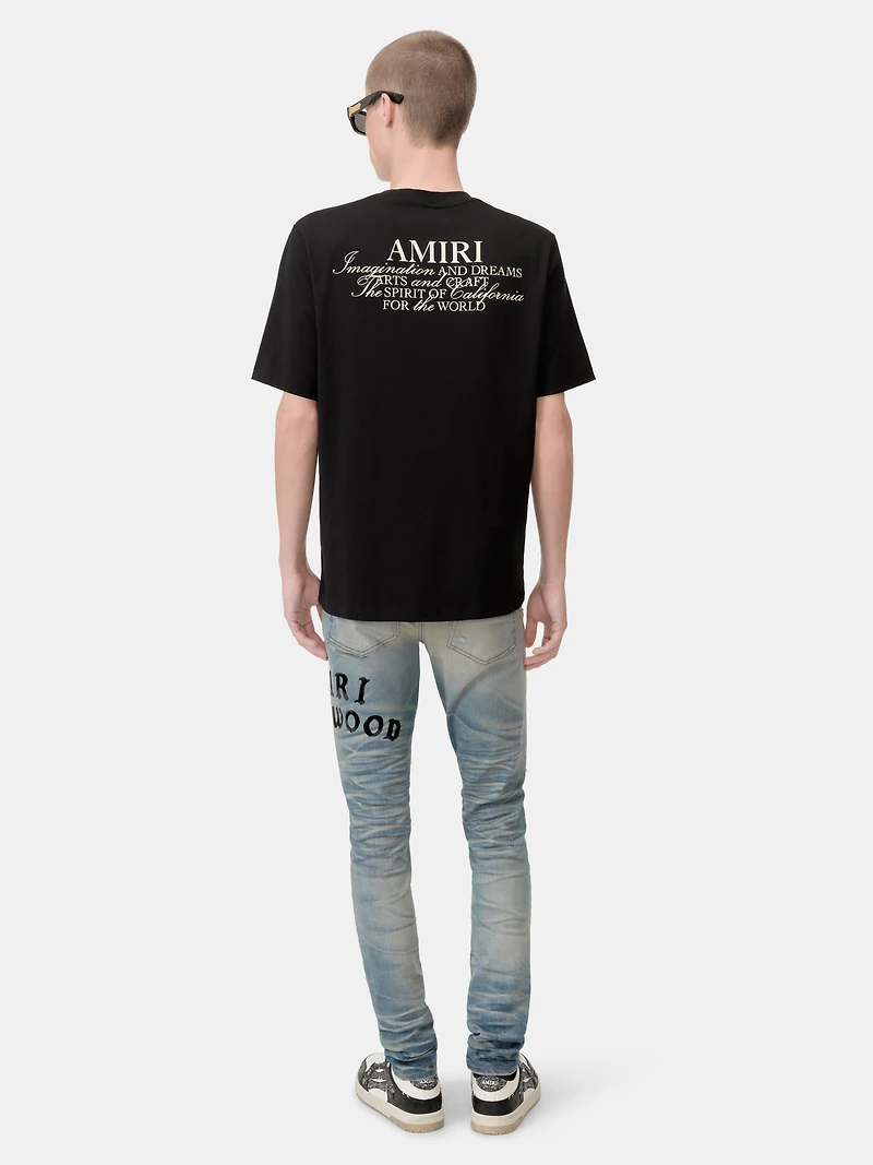 AMIRI HOLLYWOOD REPAIRED JEAN - Honeycomb Indigo