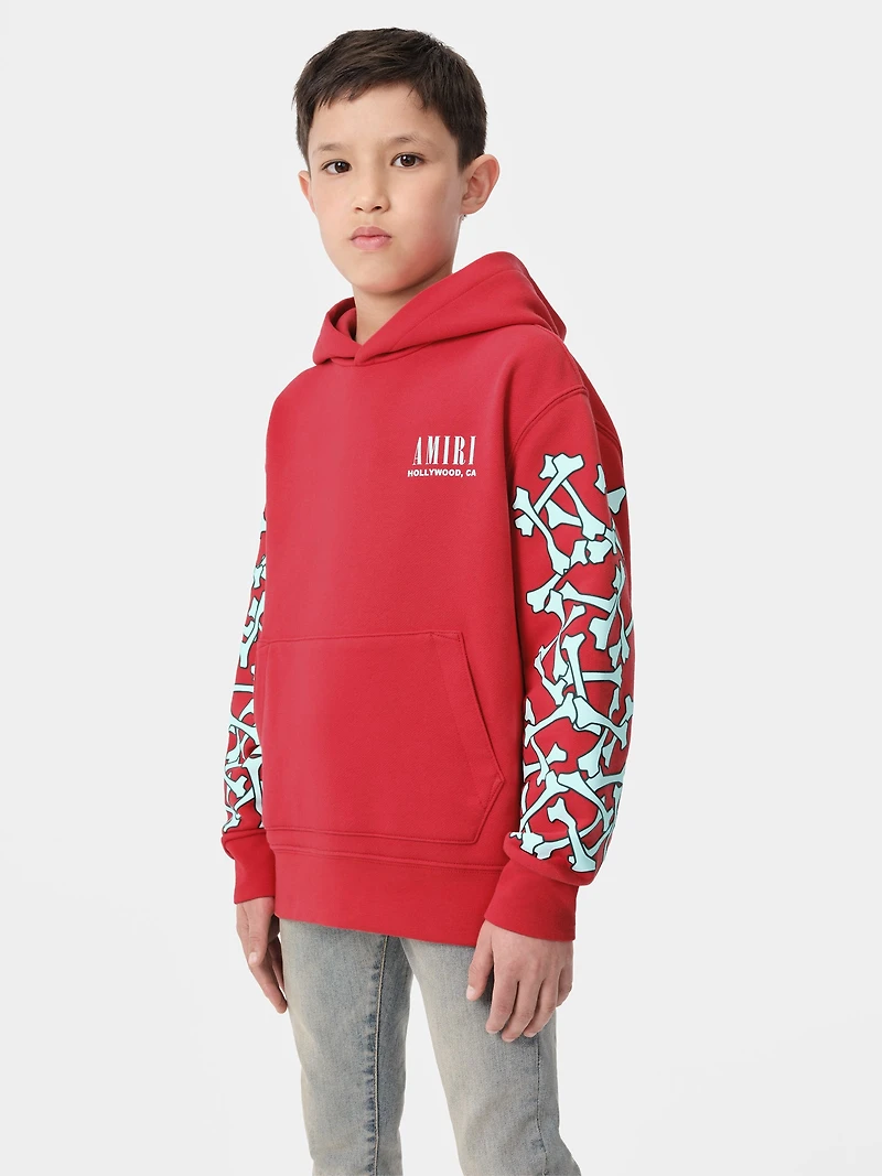 KIDS - KIDS' BONES HOODIE Red