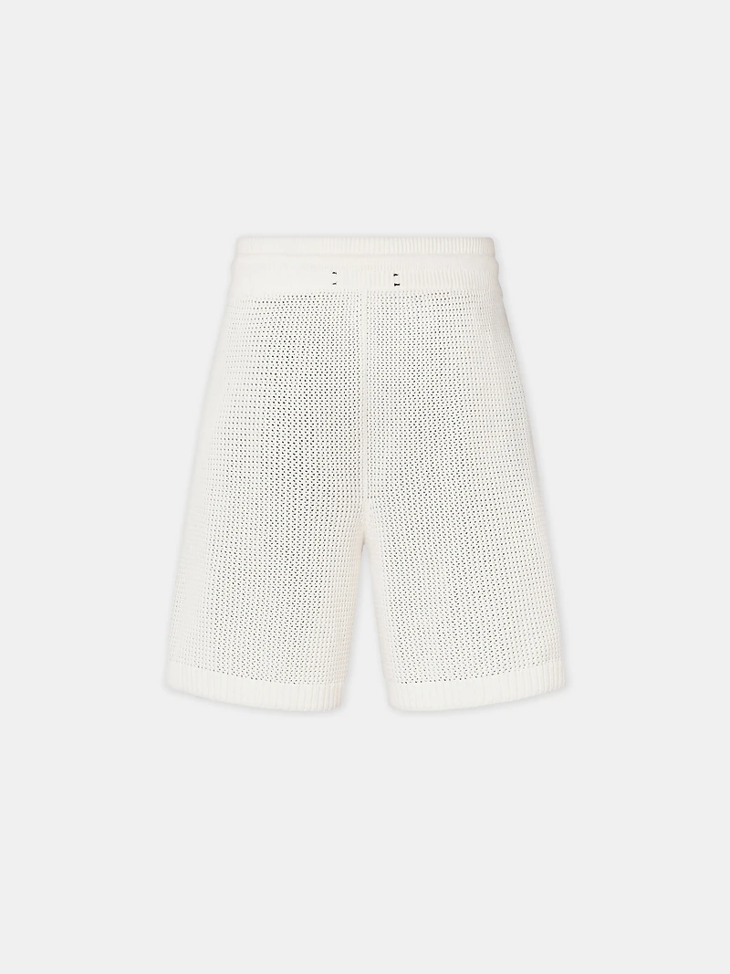 AMIRI CROCHET MESH SHORT - Ivory