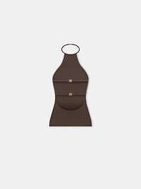 WOMEN - WOMEN'S HALTER TOP Walnut Brown