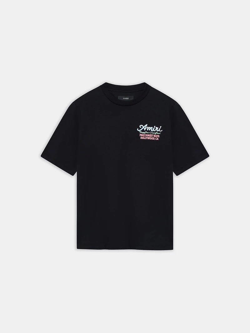 AMIRI NEON LIGHTS OVERSIZED TEE - BLACK