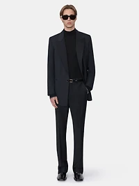 SINGLE-BREASTED TUXEDO JACKET - BLACK