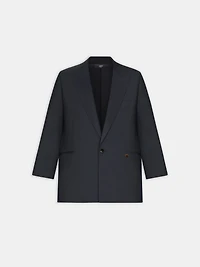 SINGLE-BREASTED TUXEDO JACKET - BLACK