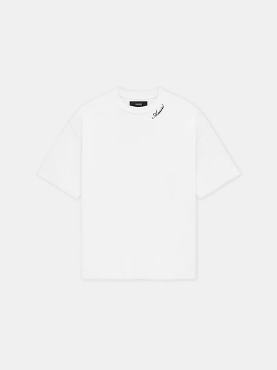 AMIRI SCRIPT SKATER TEE - White