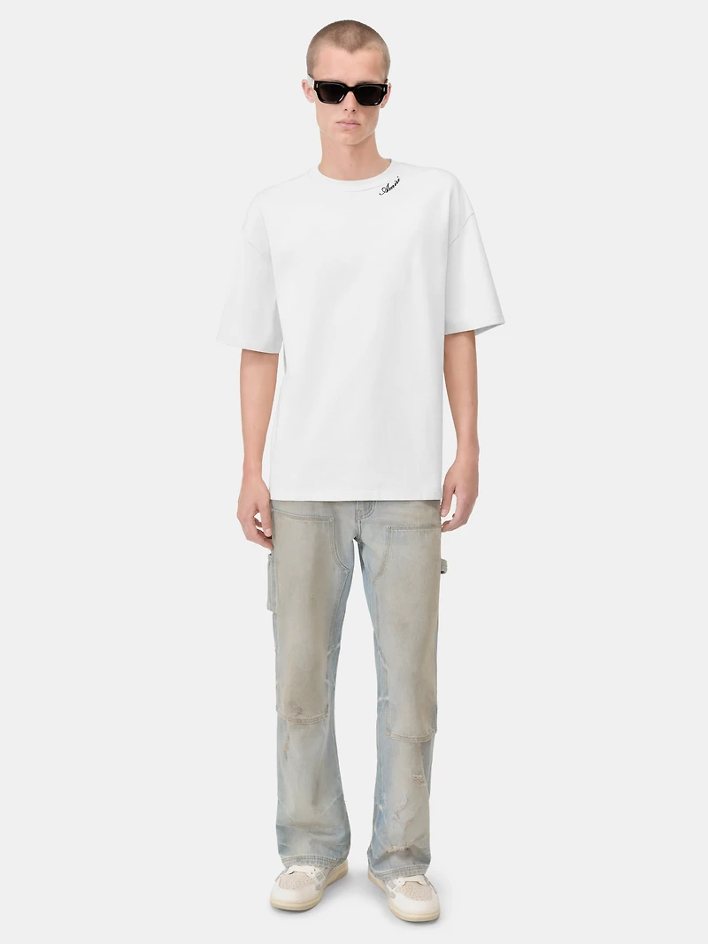 AMIRI SCRIPT SKATER TEE - White
