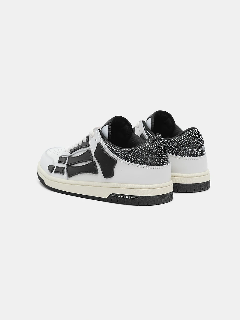 WOMEN - WOMEN'S CRYSTAL SATIN SKEL TOP LOW Black