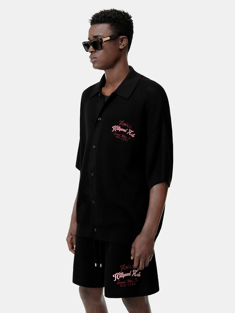 HOLLYWOOD AUTO MESH SHIRT - Black