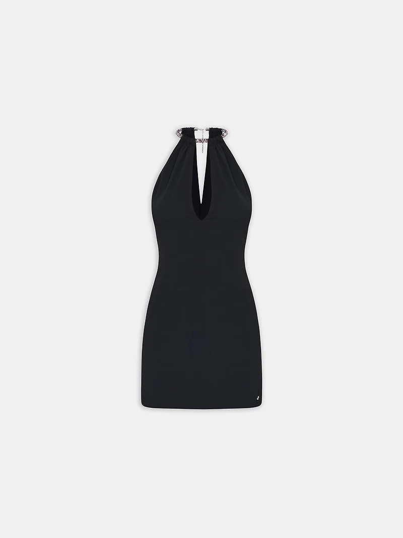 WOMEN - WOMEN'S EMBELLISHED MINI DRESS BLACK