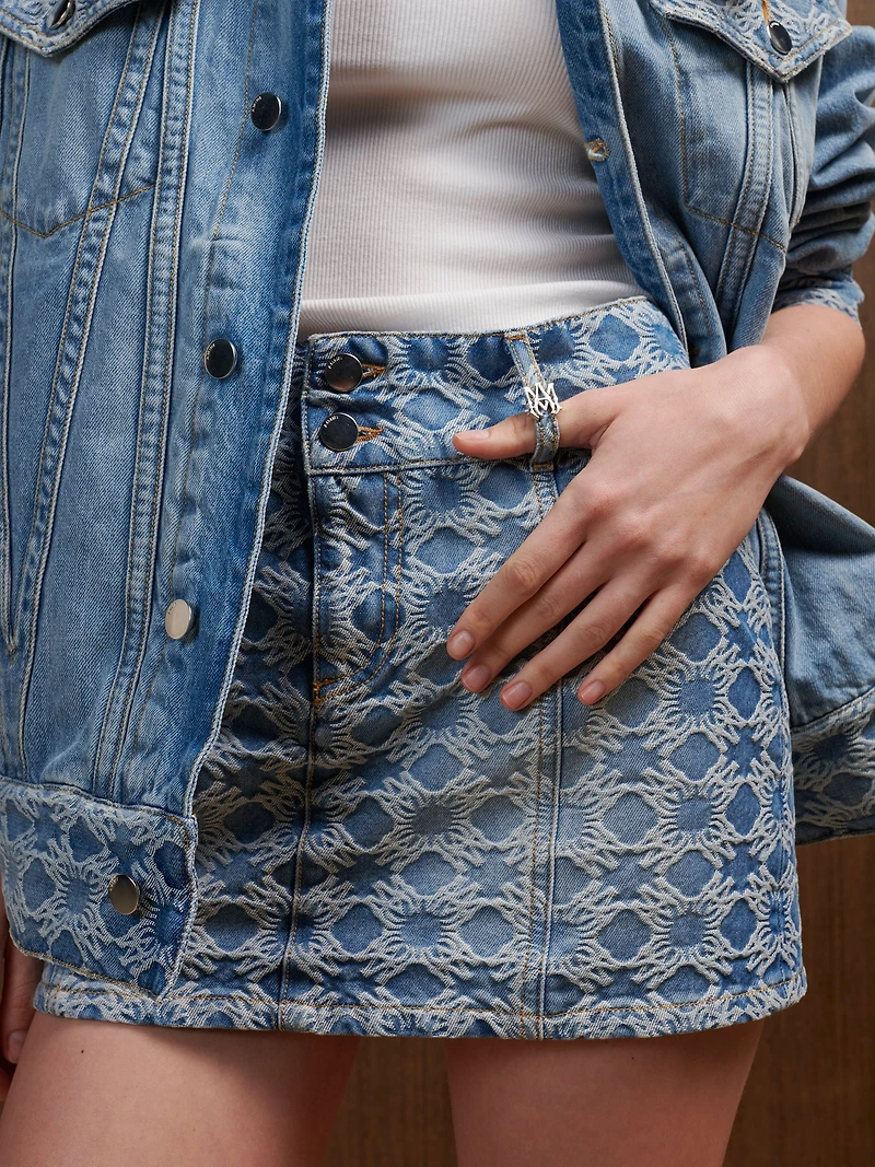 WOMEN - WOMEN'S MA QUAD JACQUARD MINI SKIRT Stone Indigo