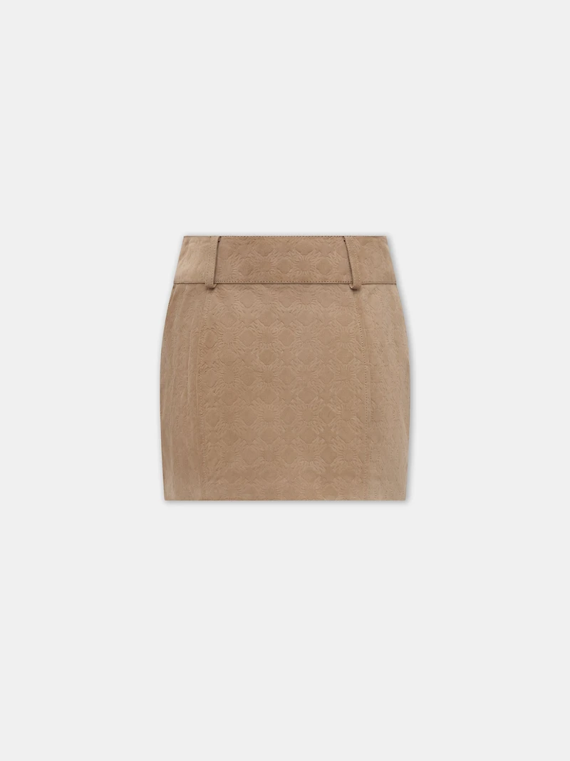 WOMEN - WOMEN'S MA QUAD SUEDE MINI SKIRT Camel