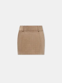 WOMEN - WOMEN'S MA QUAD SUEDE MINI SKIRT Camel