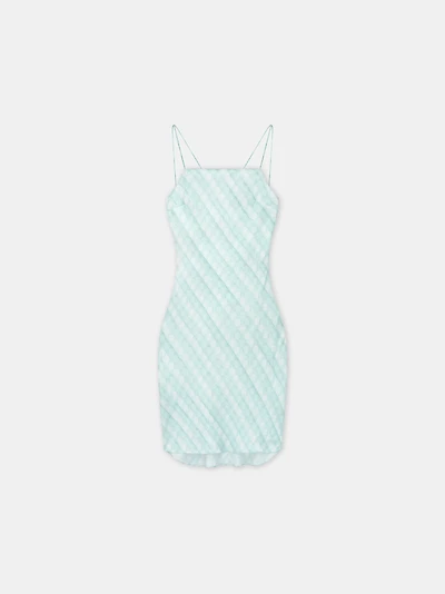 WOMEN - WOMEN'S MA QUAD OPEN BACK SLIP DRESS Ice Blue