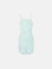 WOMEN - WOMEN'S MA QUAD OPEN BACK SLIP DRESS Ice Blue