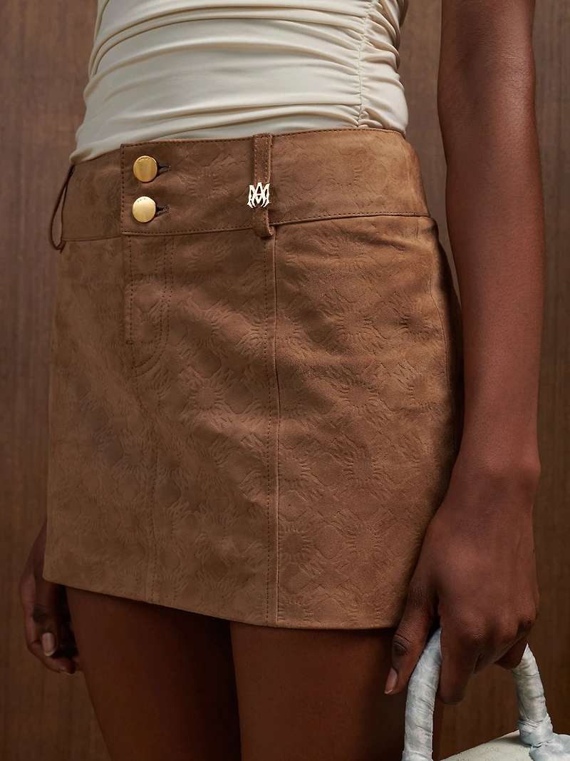WOMEN - WOMEN'S MA QUAD SUEDE MINI SKIRT Camel