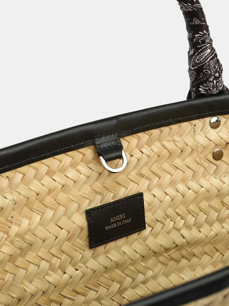 WOMEN - WOMEN'S MA RAFFIA MACRO TOTE - Black
