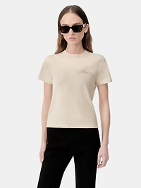 WOMEN - WOMEN'S BLEACH BANDANA PATCH TEE Alabaster
