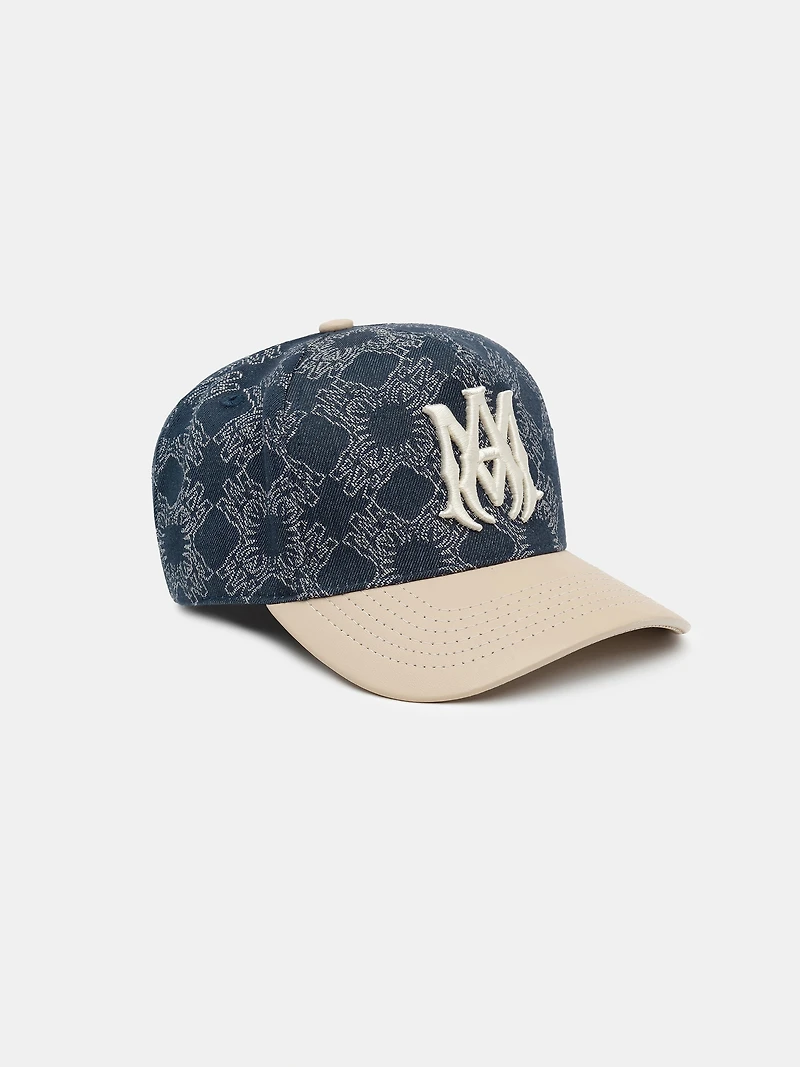 MA LEATHER BRIM DENIM HAT - Indigo