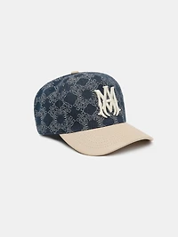 MA LEATHER BRIM DENIM HAT - Indigo