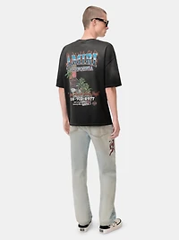 EMBROIDERED SINNERS JEAN - Perfect Antique Indigo
