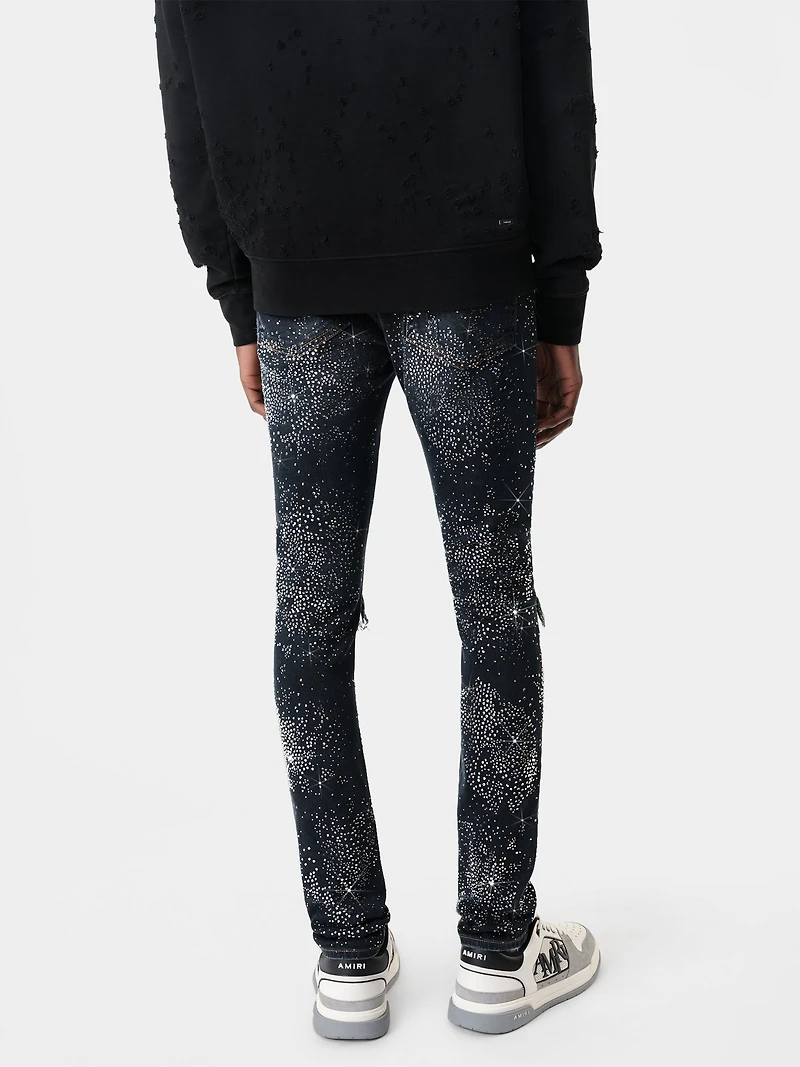 ALL OVER CRYSTAL MX1 JEAN - Midnight Indigo