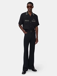 CRYSTAL AMIRI SCRIPT SHIRT - BLACK
