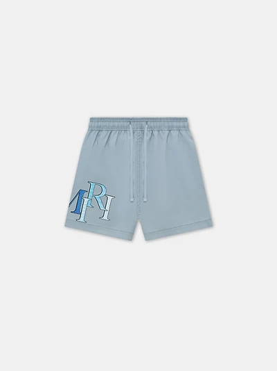 KIDS - KIDS' AMIRI STAGGERED SWIM TRUNK Ashley Blue