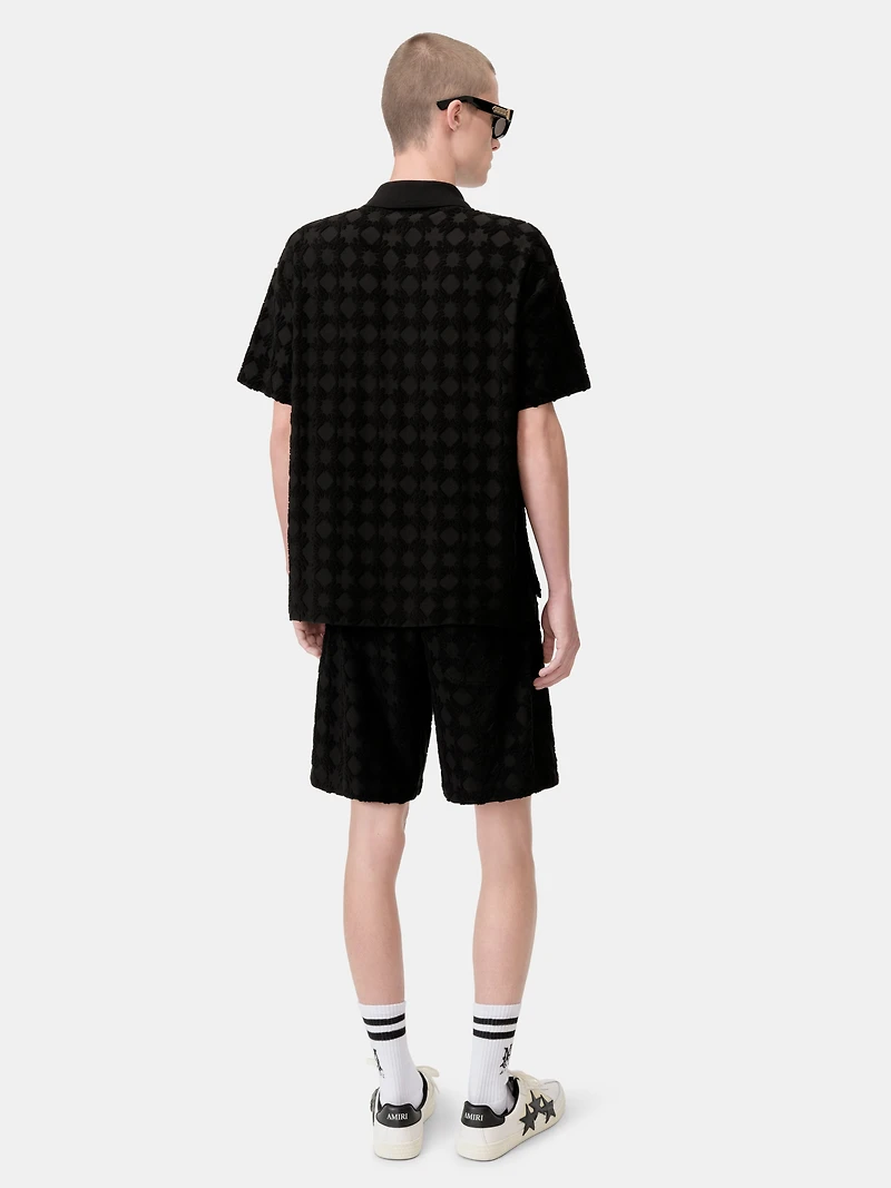 MA QUAD TOWELING POLO - Black