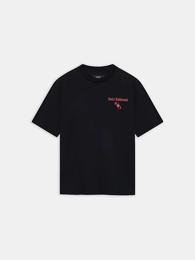 AMIRI HOLLYWOOD GOTHIC TEE - BLACK
