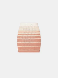 WOMEN - WOMEN'S STRIPE MINI SKIRT Dusk Pink