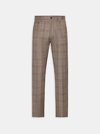 CHECK BOOT CUT PANT - MALT