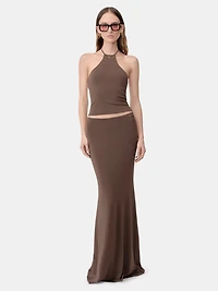 WOMEN - WOMEN'S HALTER TOP Walnut Brown