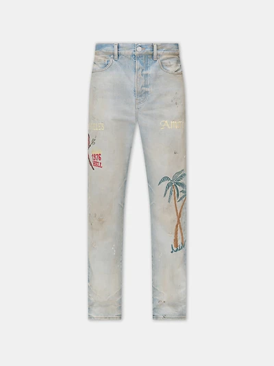 EMBROIDERED SINNERS JEAN - Perfect Antique Indigo