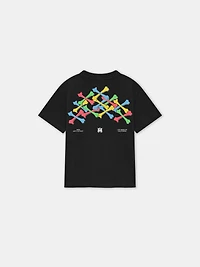 KIDS - KIDS' BONES STACKED TEE Black