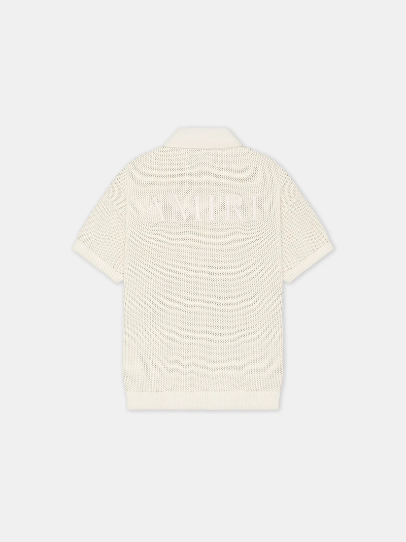 AMIRI CROCHET MESH SHIRT - Ivory