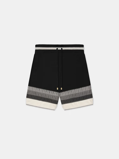 MA STRIPED SHORT - BLACK