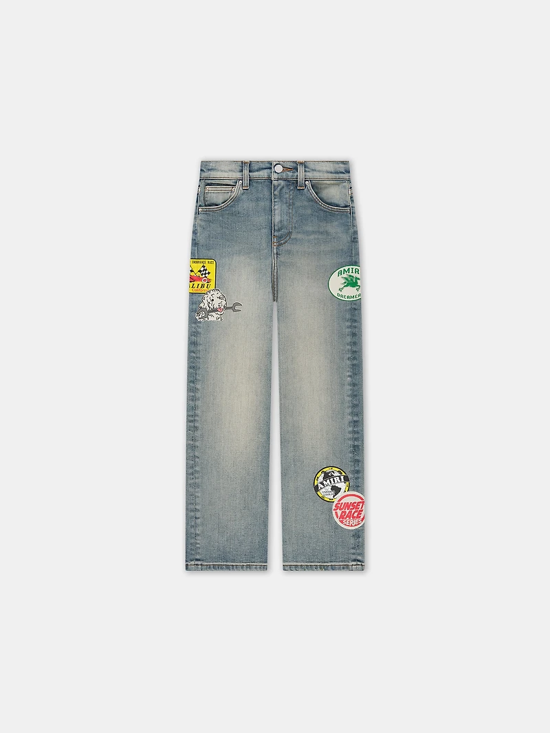 KIDS - KIDS' STATION PATCH STRAIGHT JEAN Antique Indigo