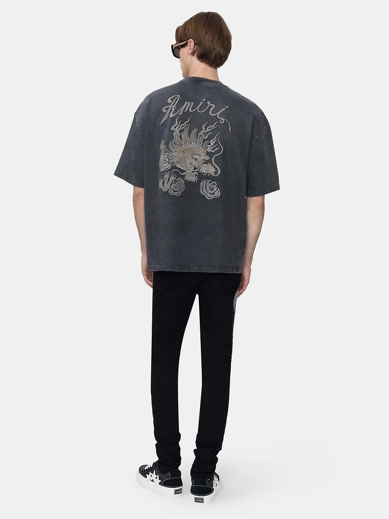 AMIRI DRAGON OVERSIZED TEE - BLACK