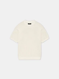 AMIRI CROCHET MESH TSHIRT - Ivory
