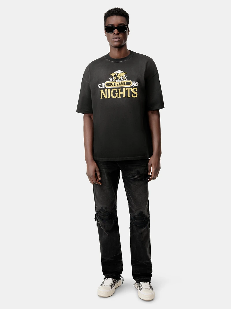 AMIRI NIGHTS OVERSIZED TEE - Black