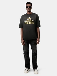AMIRI NIGHTS OVERSIZED TEE - Black