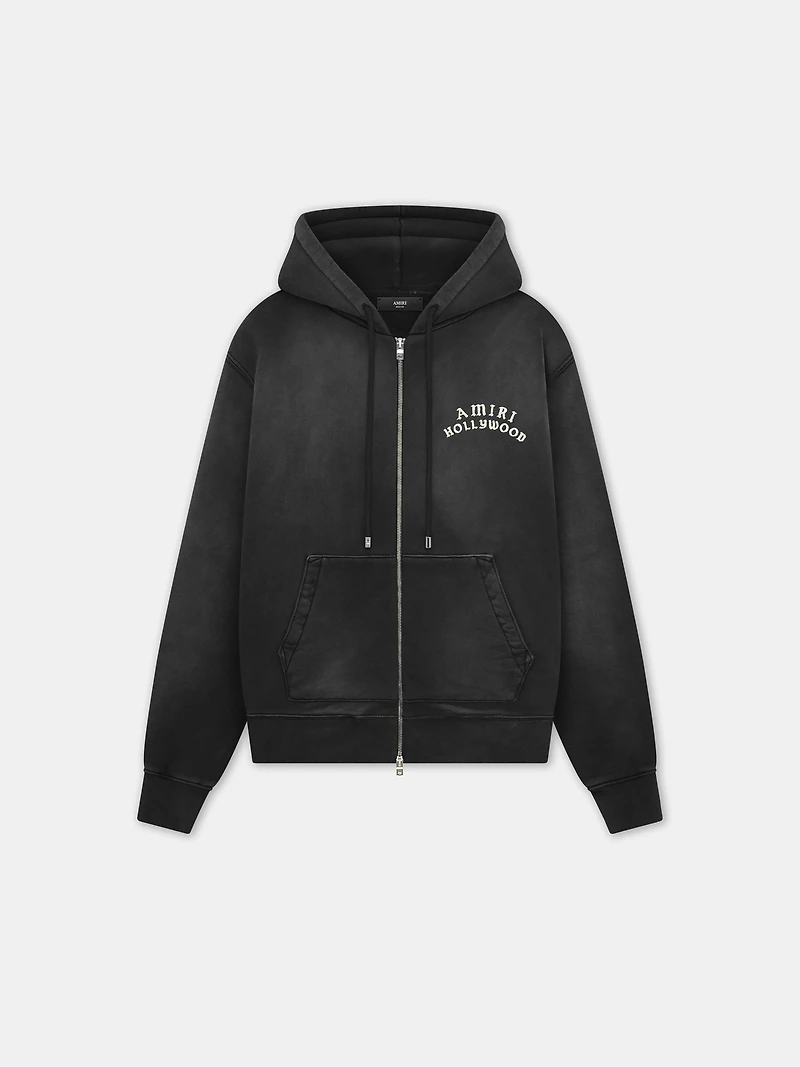 AMIRI HOLLYWOOD ZIP HOODIE - Black