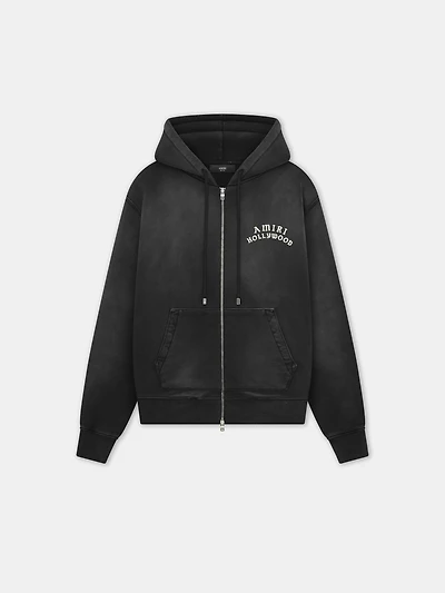 AMIRI HOLLYWOOD ZIP HOODIE - Black
