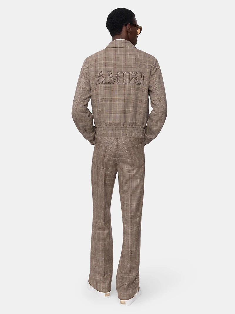 CHECK BOOT CUT PANT - MALT
